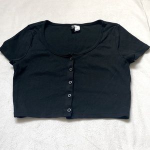 H&M Black crop top